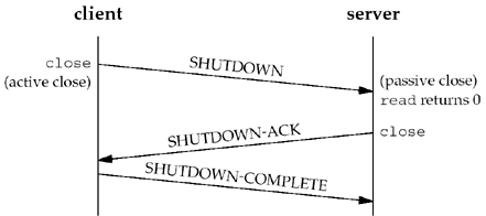 Packets exchanged when an SCTP association is closed