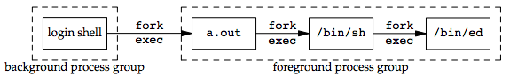 arrangement of the processes when the editor is running