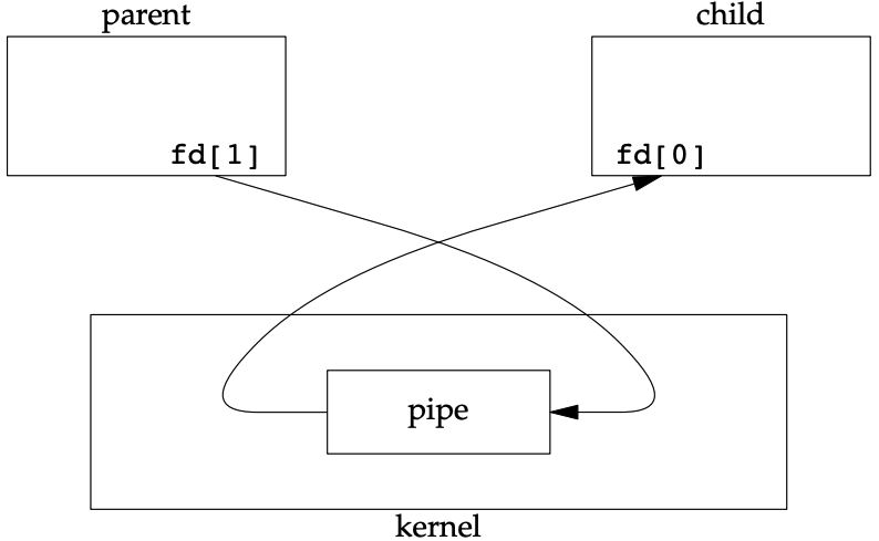 Pipe from parent to child