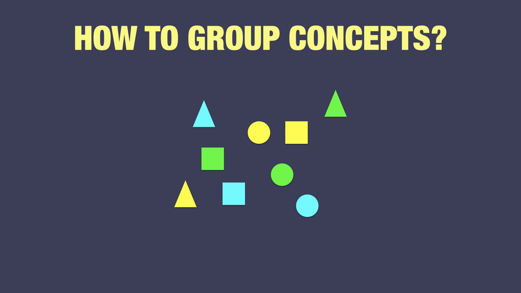 How to group these concepts into domains